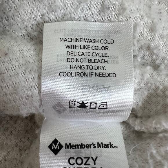 Members Mark Cozy Sherpa Jacket Womens XL Ivory Faux Fur Fleece Snaps Pockets - Picture 6 of 6